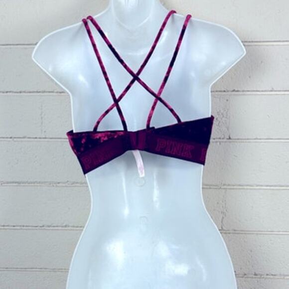 PINK Victoria’s Secret Red Velvet Bralette size L - Picture 3 of 8